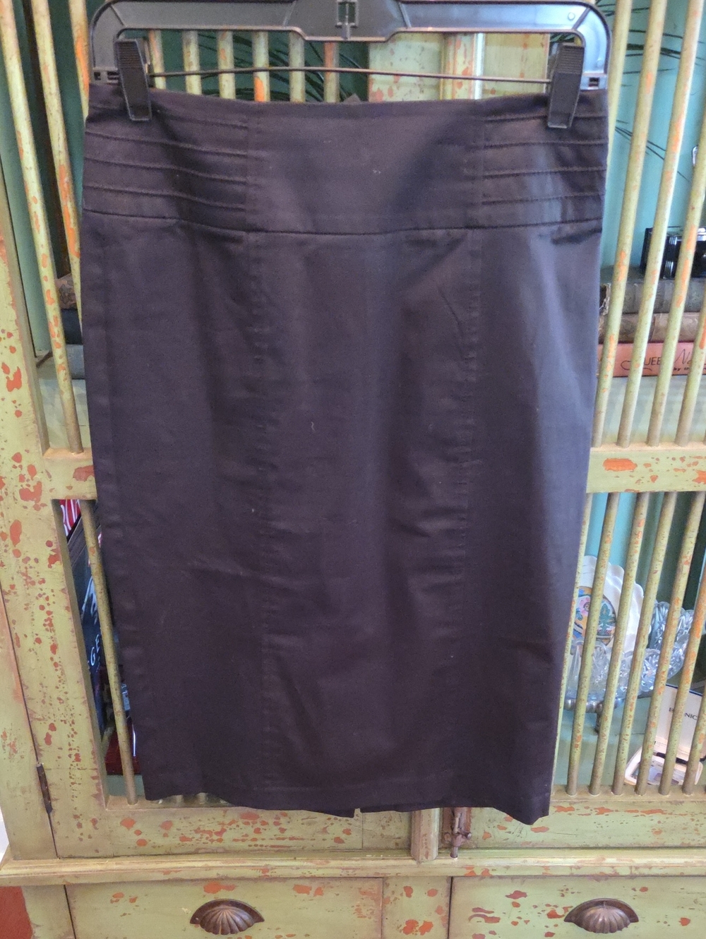 Kenar Black High-Waist Pencil Skirt 4